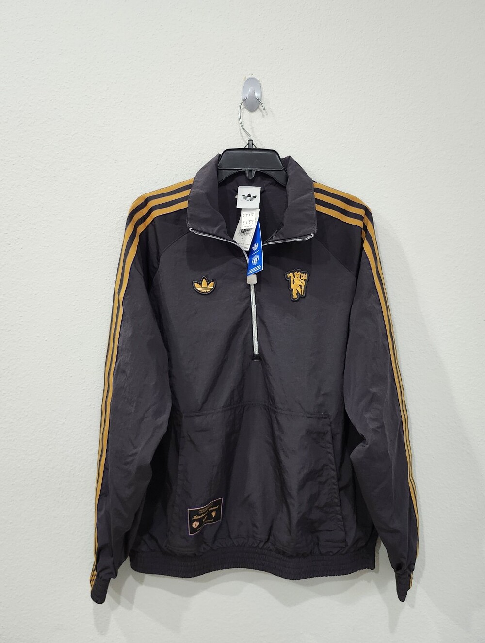 Adidas Manchester United Terrace Icons Half-Zip Jacket Men’s Size S JN2825 Loose